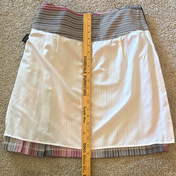 Worthington A-Line Skirt with Pink and Black Stripes - Picture 9 of 12